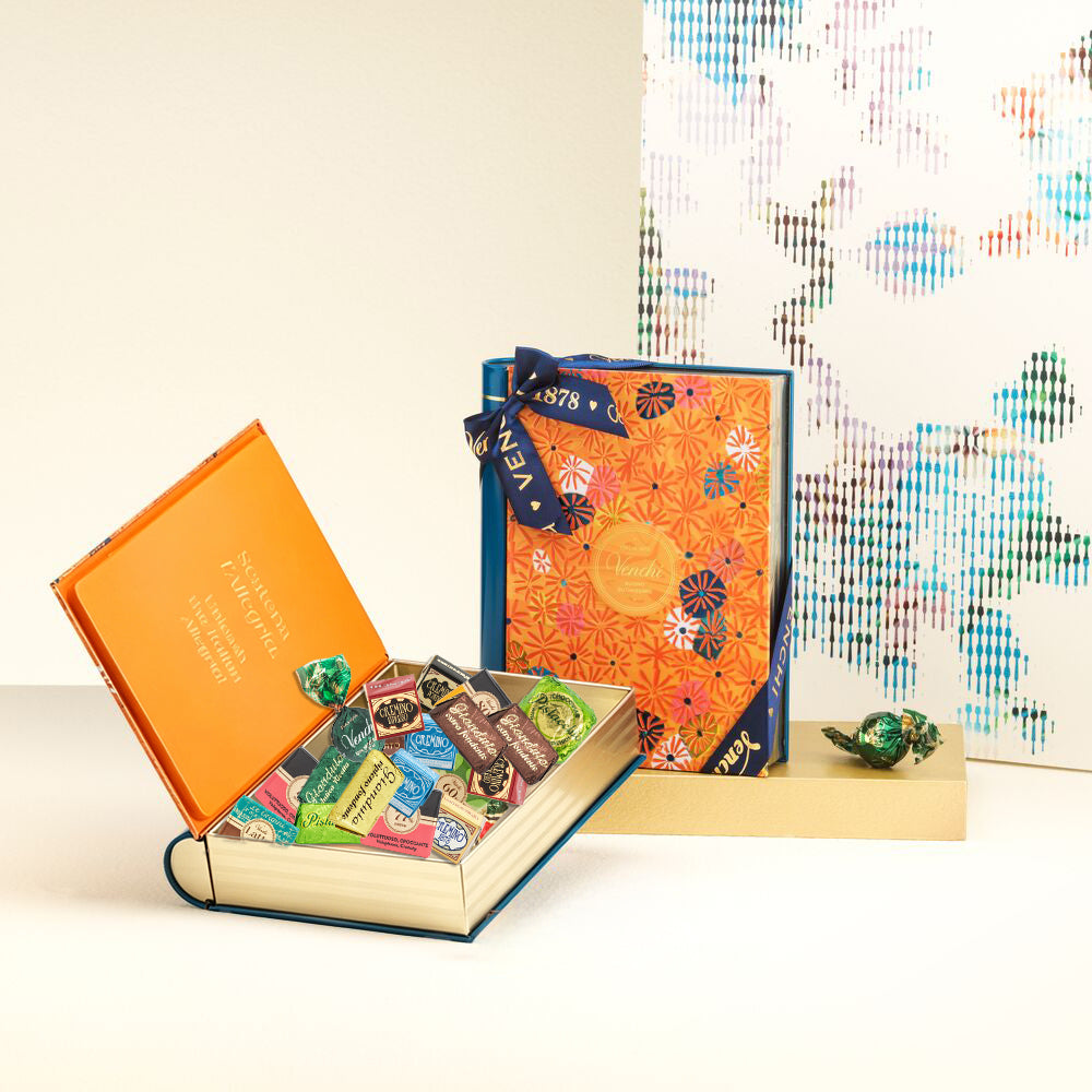 千花系列巧克力書形鐵盒– Venchi Fine Italian Chocolate
