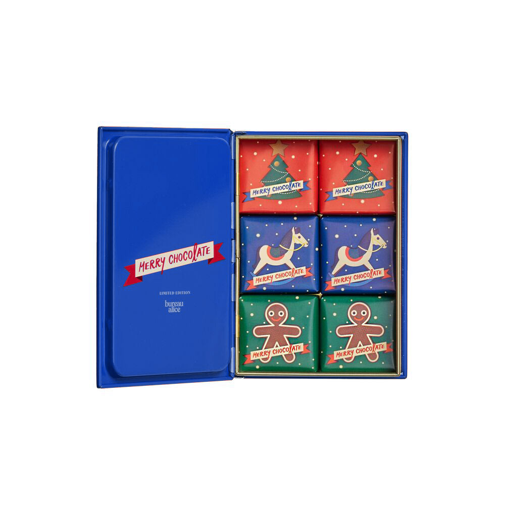 聖誕巧克力薄片迷你書形禮盒