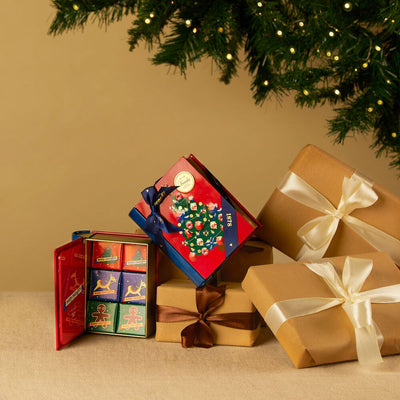 聖誕巧克力薄片迷你書形禮盒