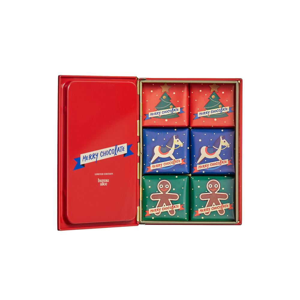聖誕巧克力薄片迷你書形禮盒