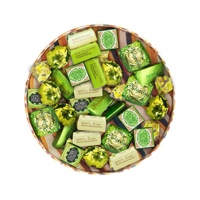Murrine Pistachio Medium Round Hamper