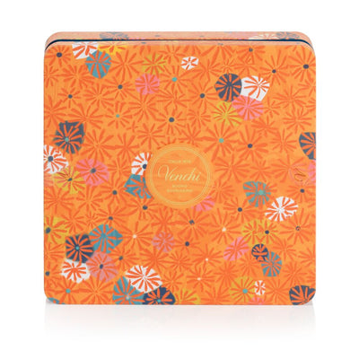 千花系列巧克力正方形鐵盒