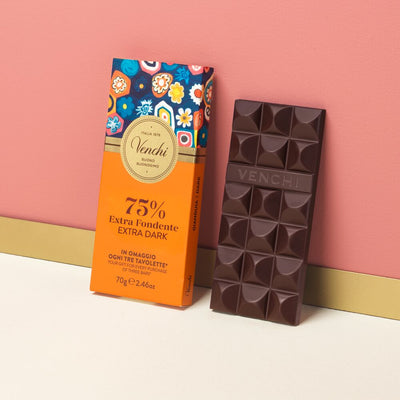 Venchi 75% Extra Dark Chocolate Bar