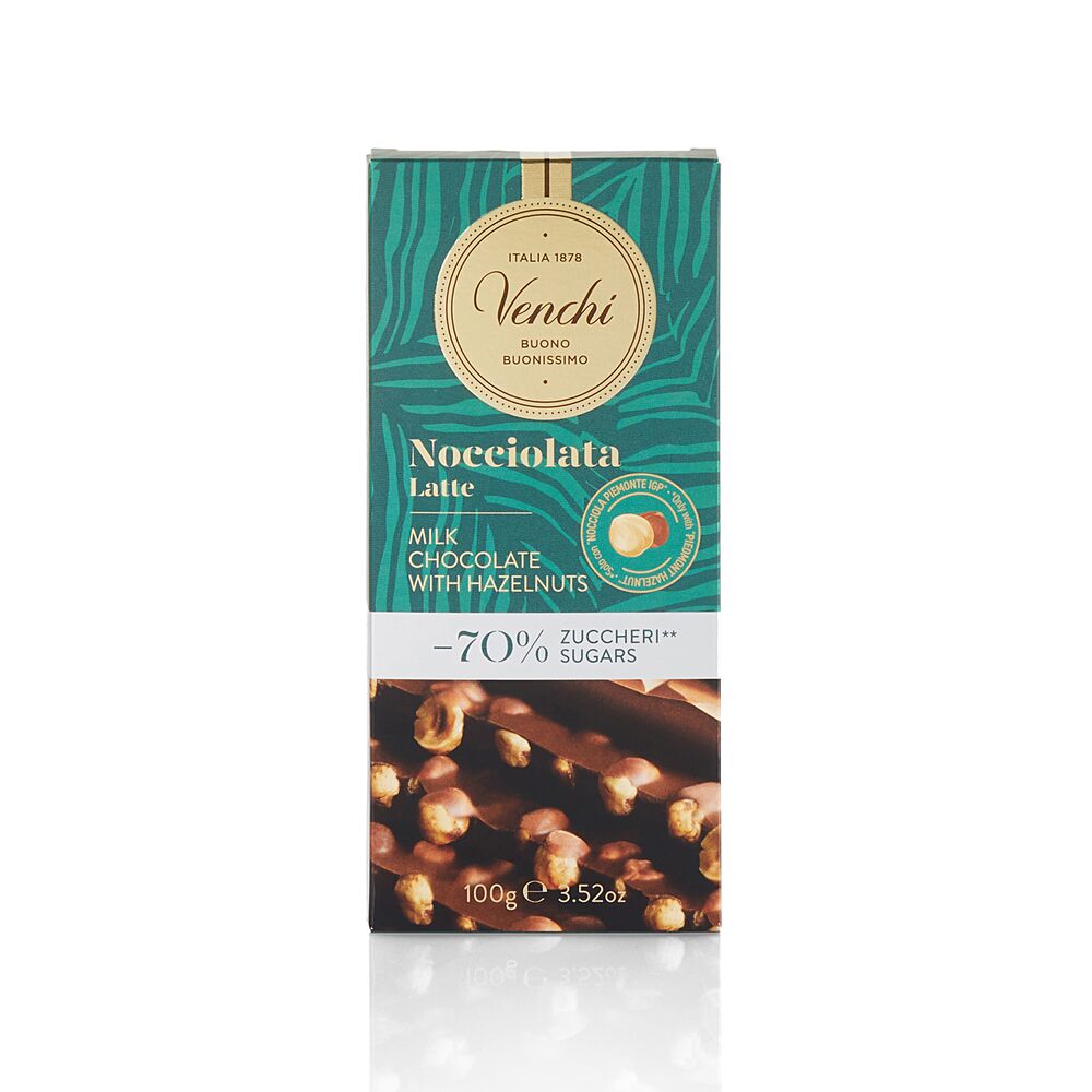 Milk Chocolate Hazelnut -70% Sugars bar 100 g