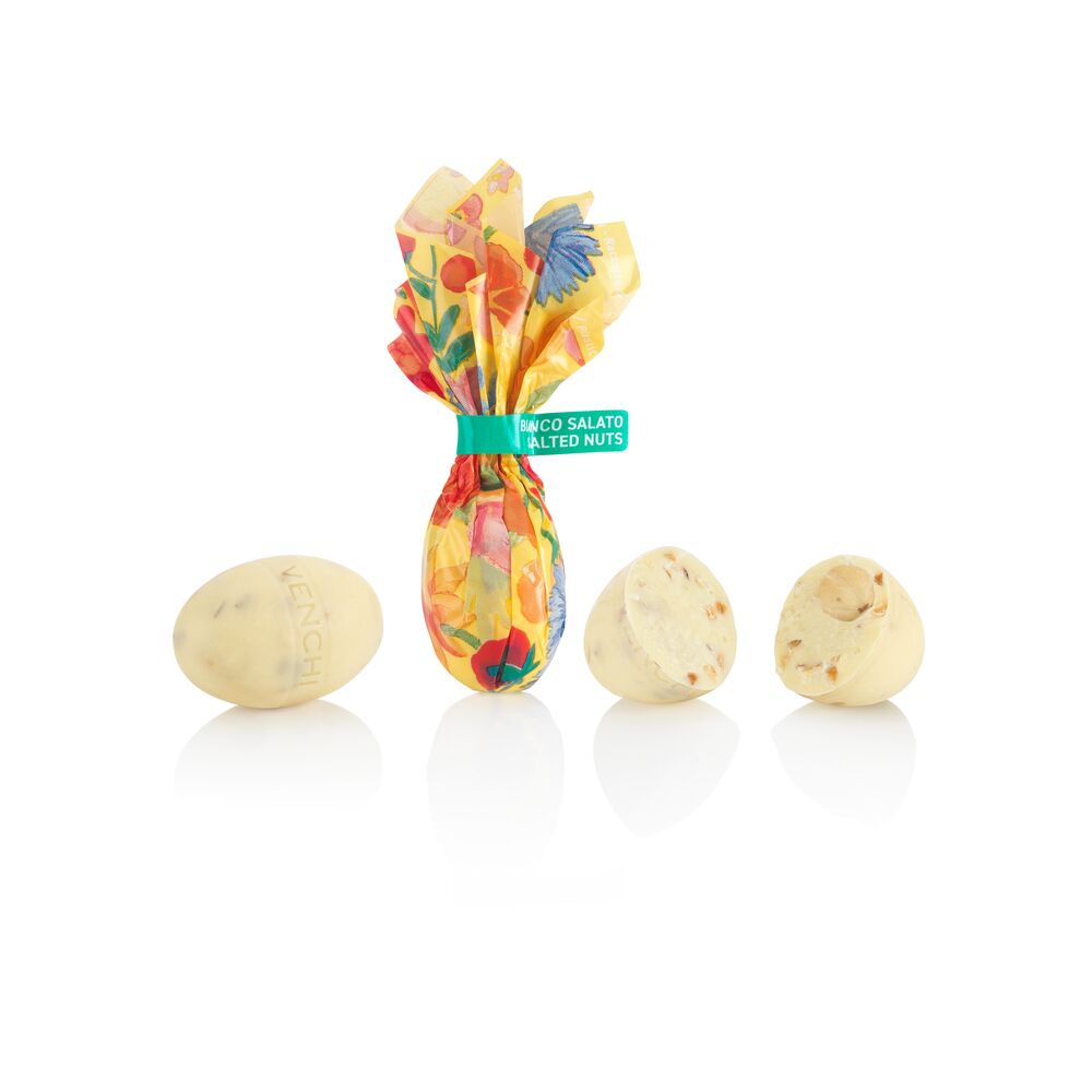 White Chocolate with Salted Nuts Mini Eggs 100g