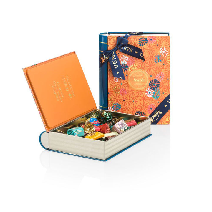 千花系列巧克力書形鐵盒– Venchi Fine Italian Chocolate