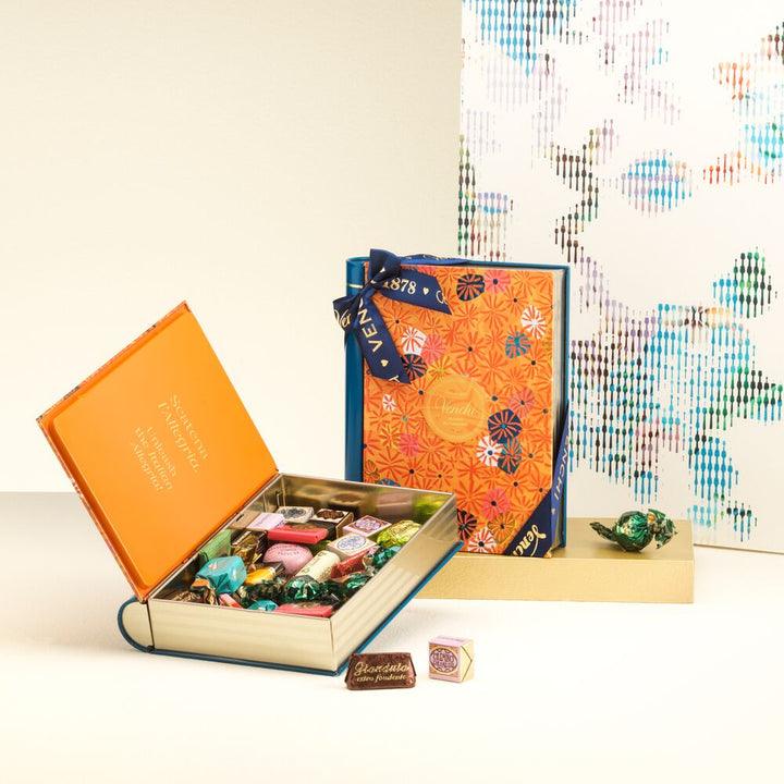 千花系列巧克力書形鐵盒– Venchi Fine Italian Chocolate