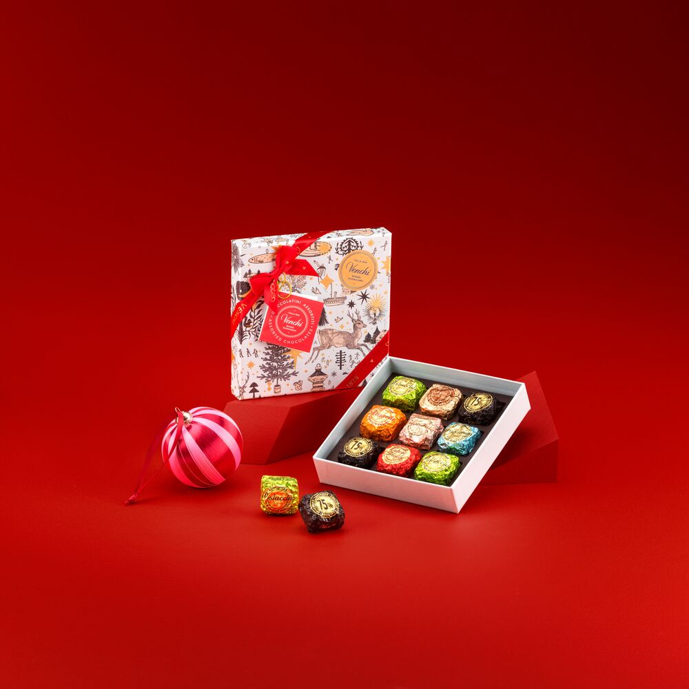 Christmas Chocoviar Square Gift Box