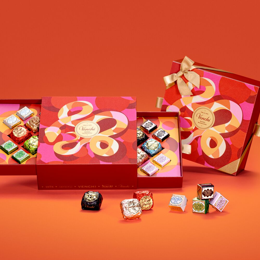 2025 Chinese New Year Square Double Layer Gift Box