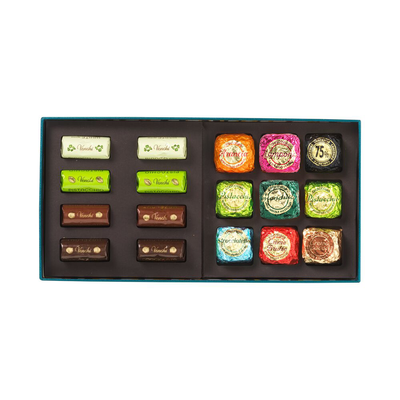 千花系列Chocoviar及原粒榛子巧克力磚長方形禮盒