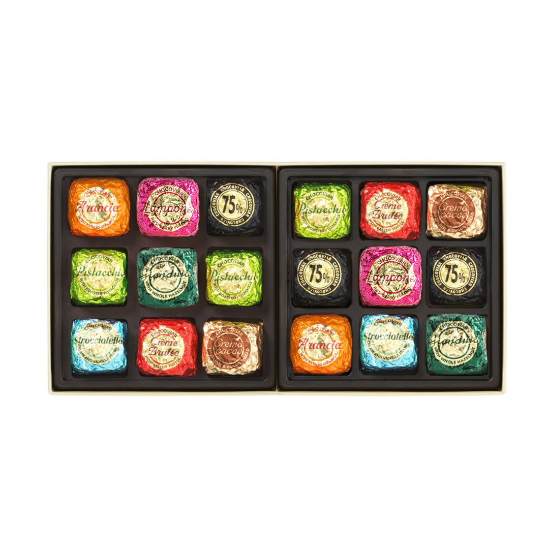 千花系列Chocoviar巧克力長方形禮盒(18pcs) – Venchi Fine Italian